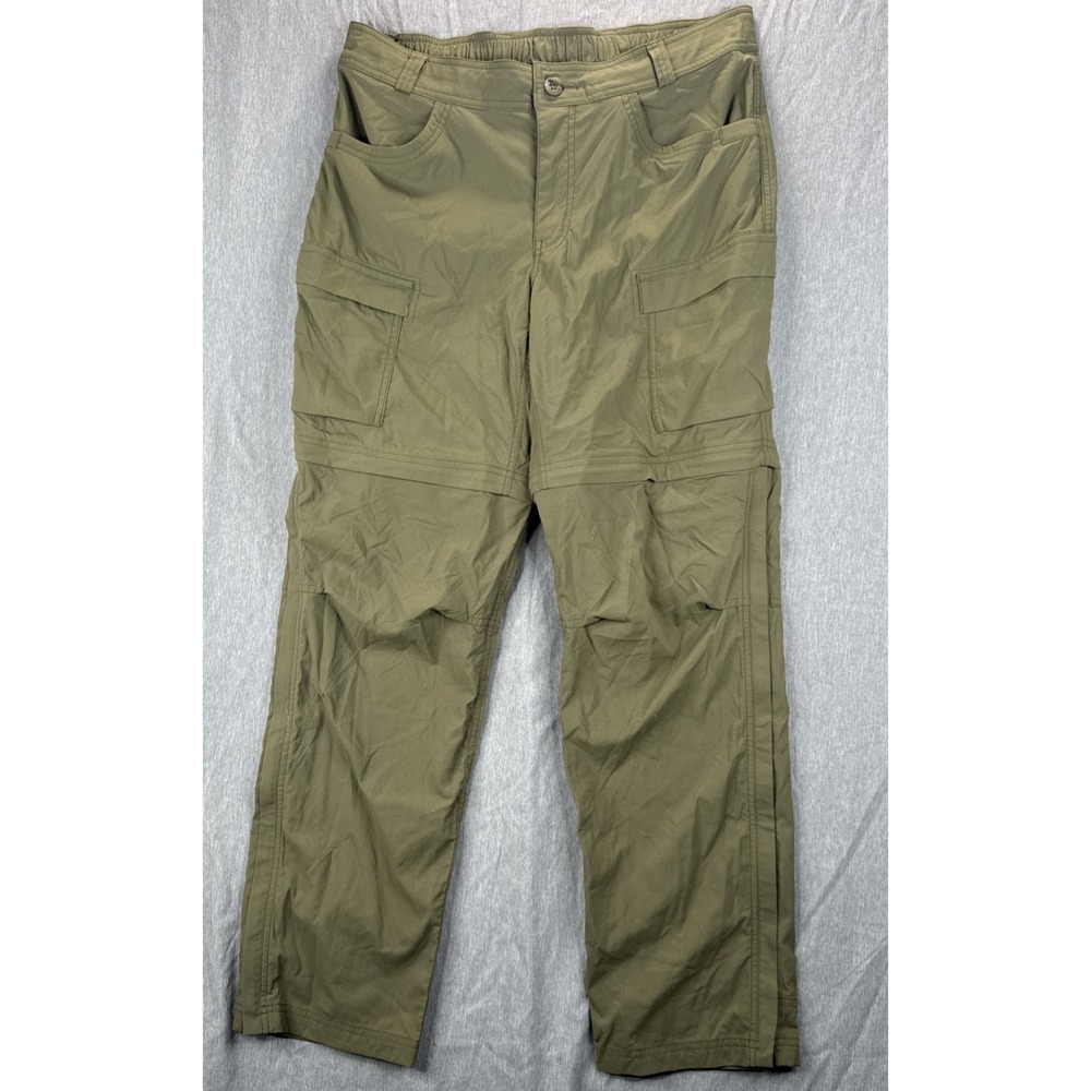 REI Co-op Sahara Convertible Hiking Pants Women's 12 Olive Zip Off Cargo Trail